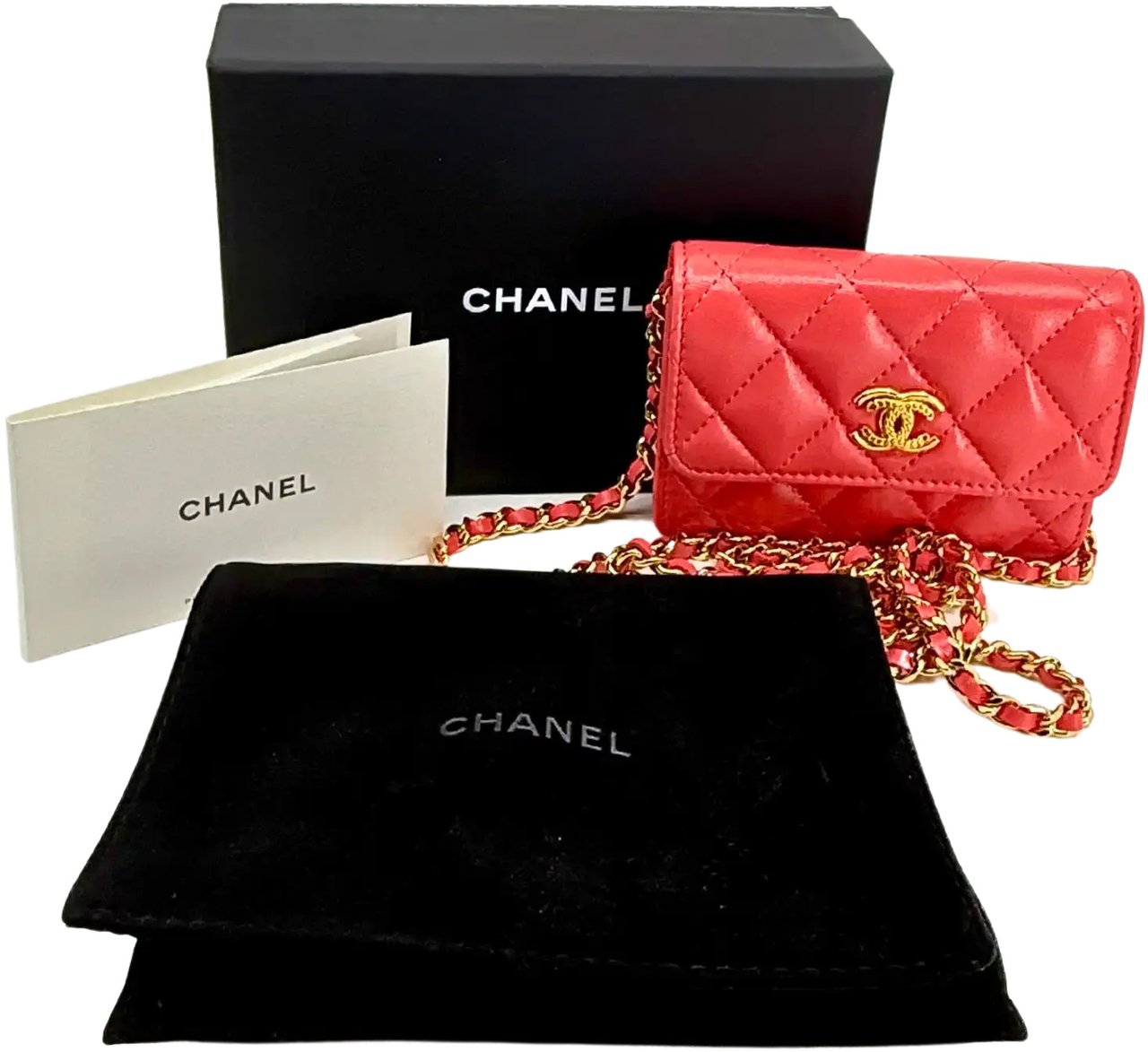 Chanel Mini Wallet on Chain pink apricot rare / unworn Bruin