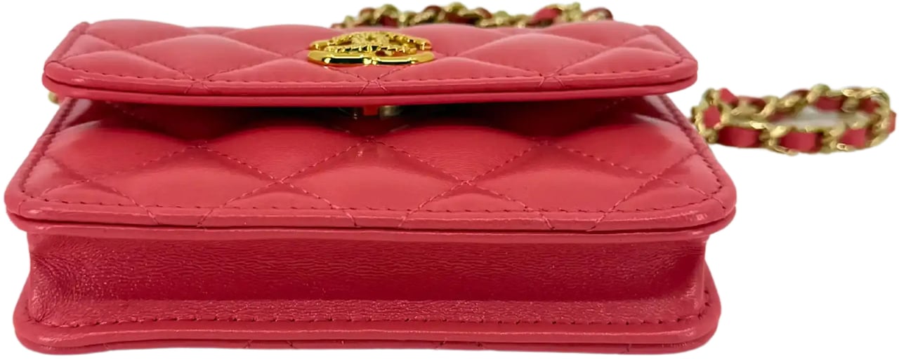 Chanel Mini Wallet on Chain pink apricot rare / unworn Bruin