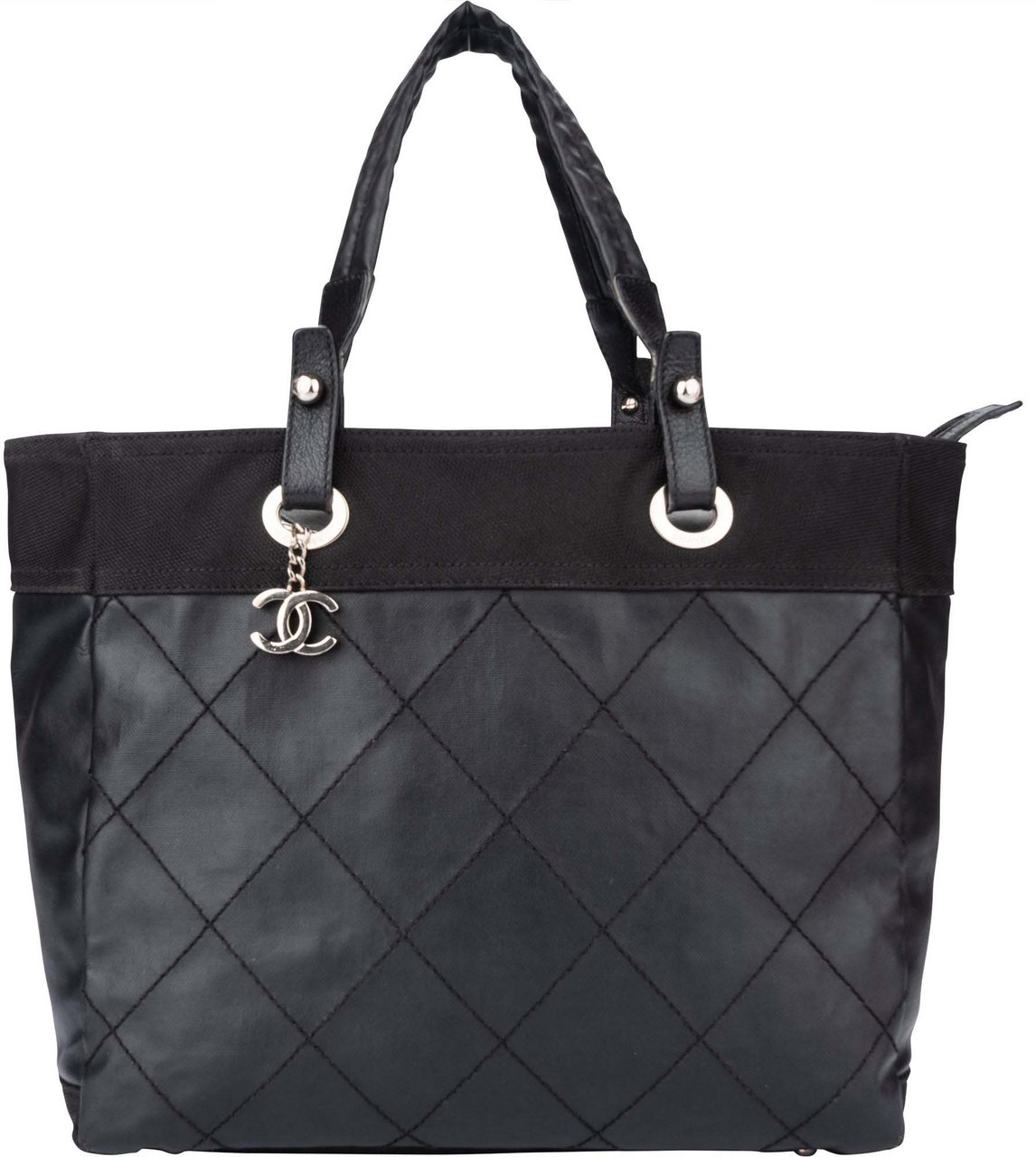 Chanel Chanel Noir Biarritz MM Stitching Handbag Divers