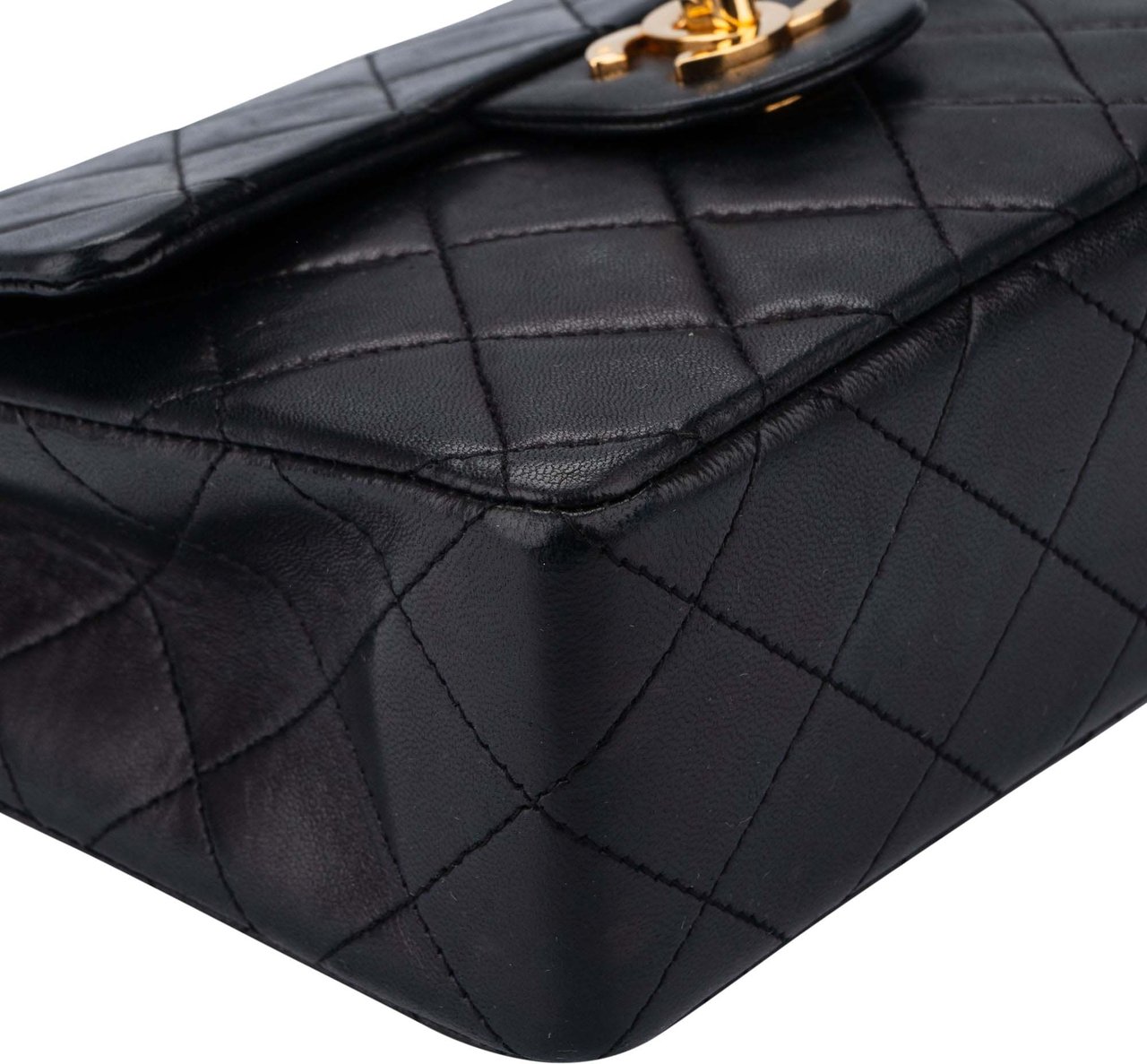 Chanel Chanel Quilted Lambskin 24K Gold Mini Single Flap Crossbody Bag Divers