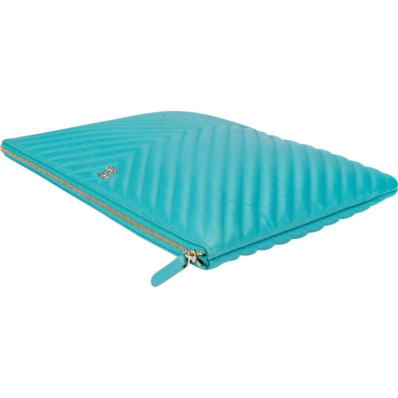 Chanel Chanel Chevron Lambskin CC Clutch Divers