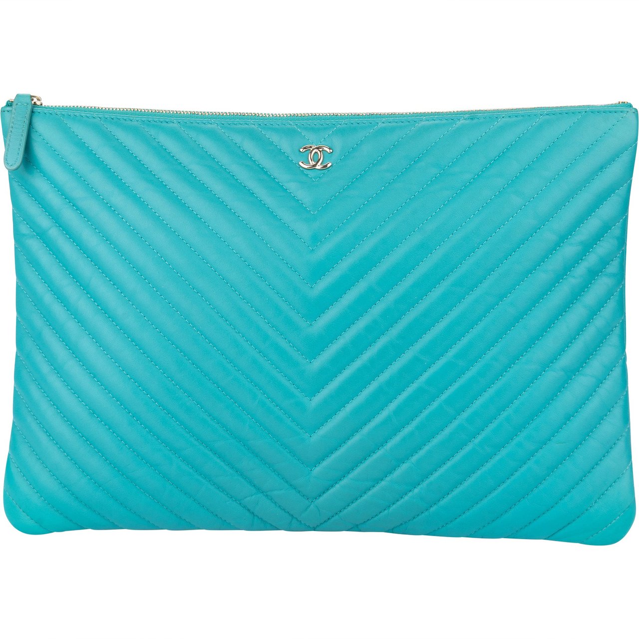 Chanel Chanel Chevron Lambskin CC Clutch Divers