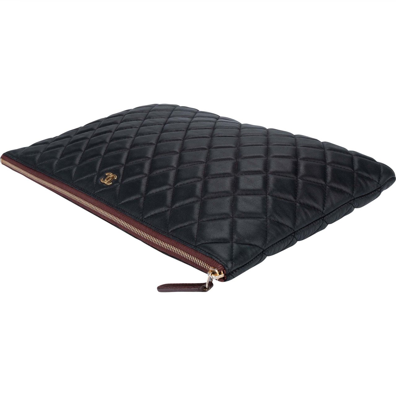 Chanel Chanel Quilted Lambskin CC Clutch Divers