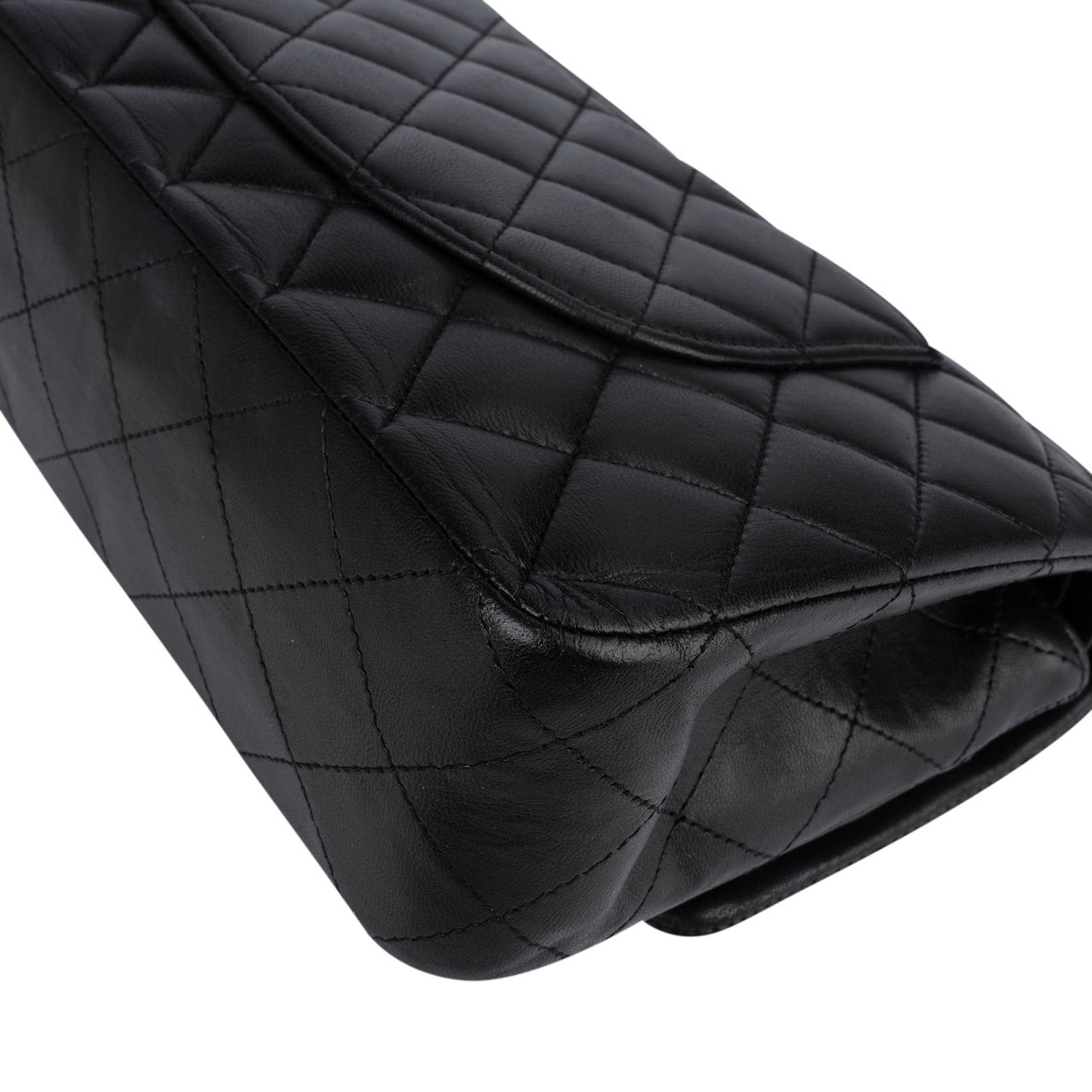 Chanel Chanel Quilted Lambskin Medium Double Flap Shoulder Bag Zwart
