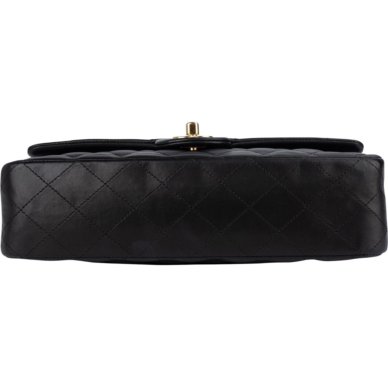 Chanel Chanel Quilted Lambskin Medium Double Flap Shoulder Bag Zwart