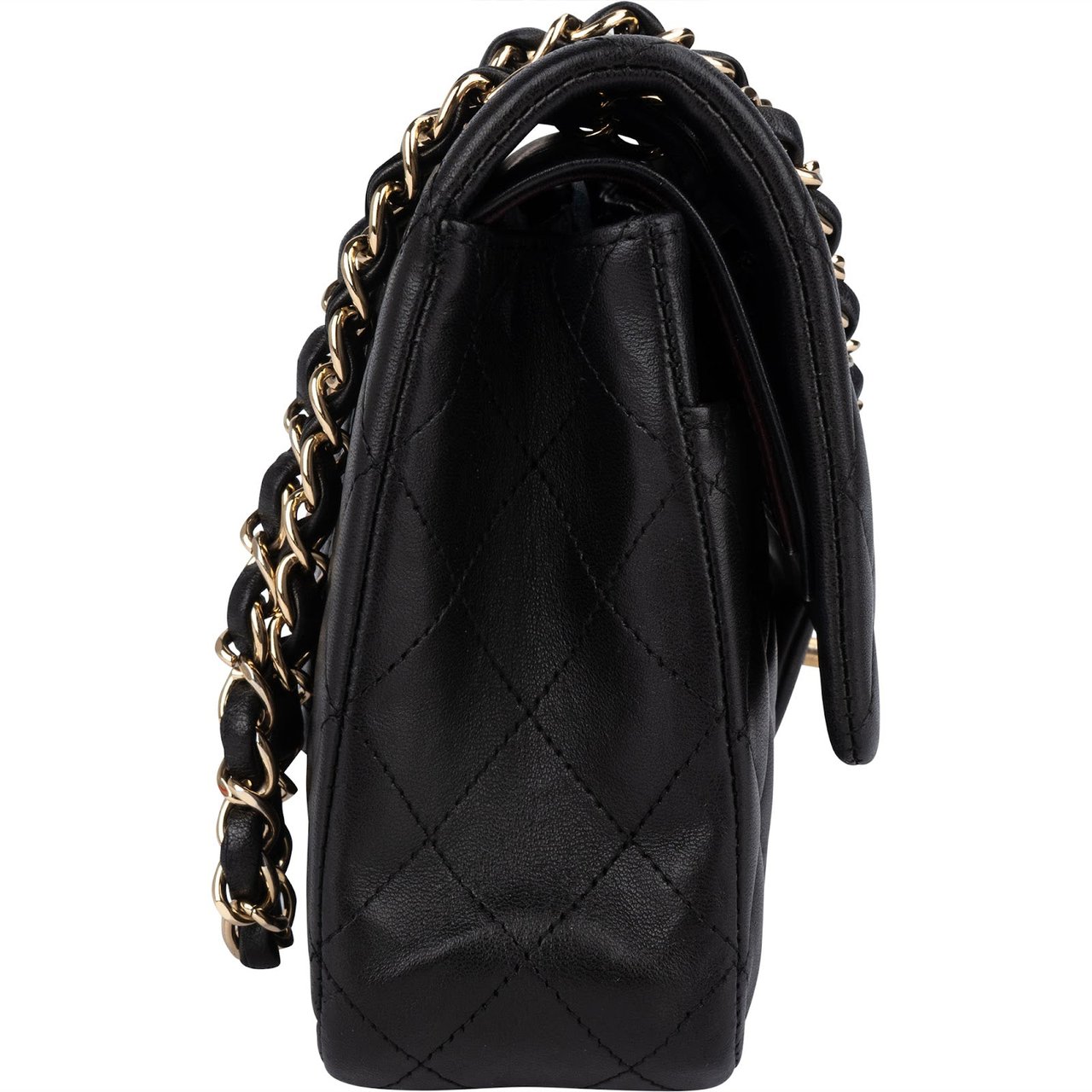 Chanel Chanel Quilted Lambskin Medium Double Flap Shoulder Bag Zwart