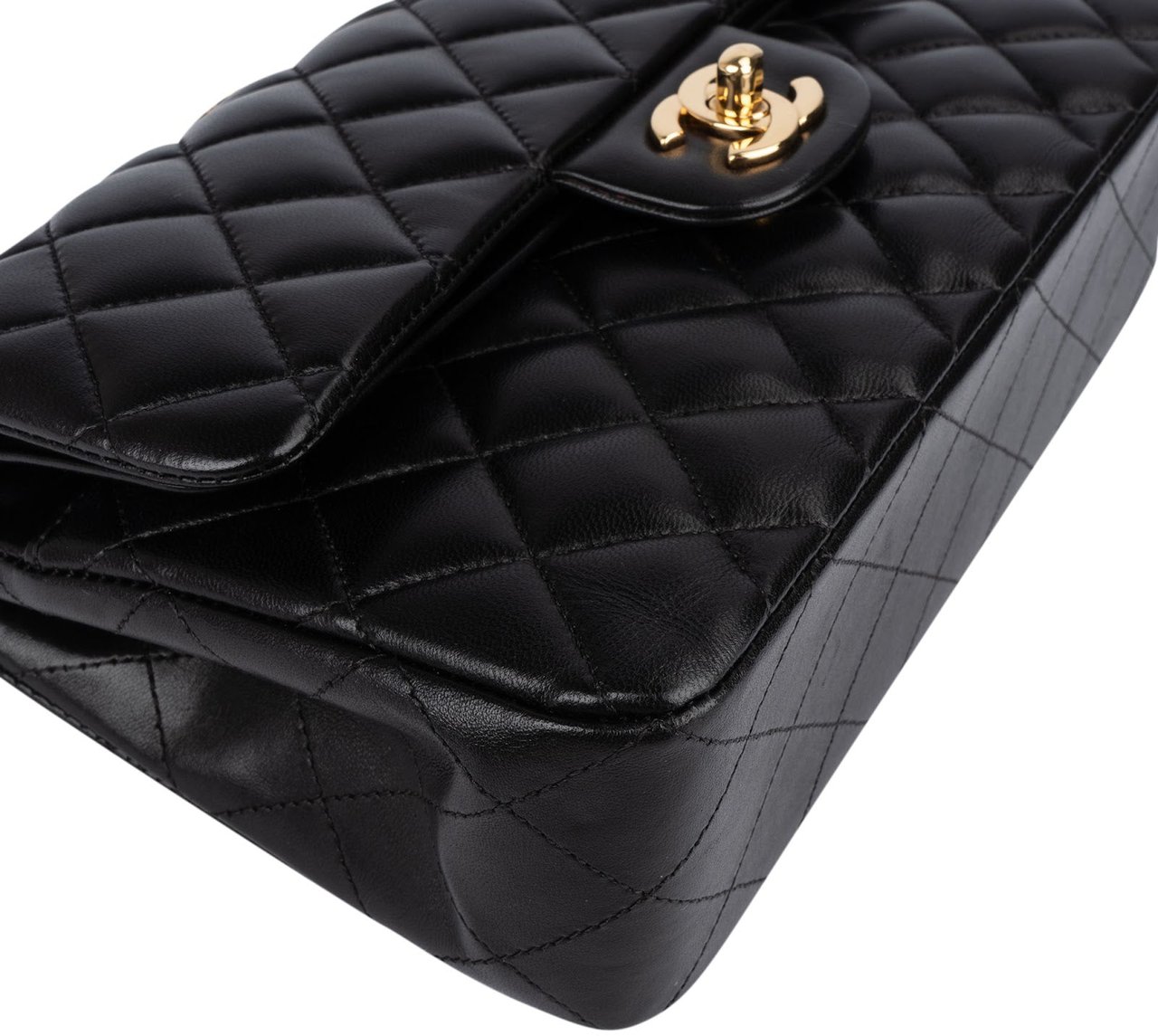 Chanel Chanel Quilted Lambskin Small Double Flap Shoulder Bag Zwart