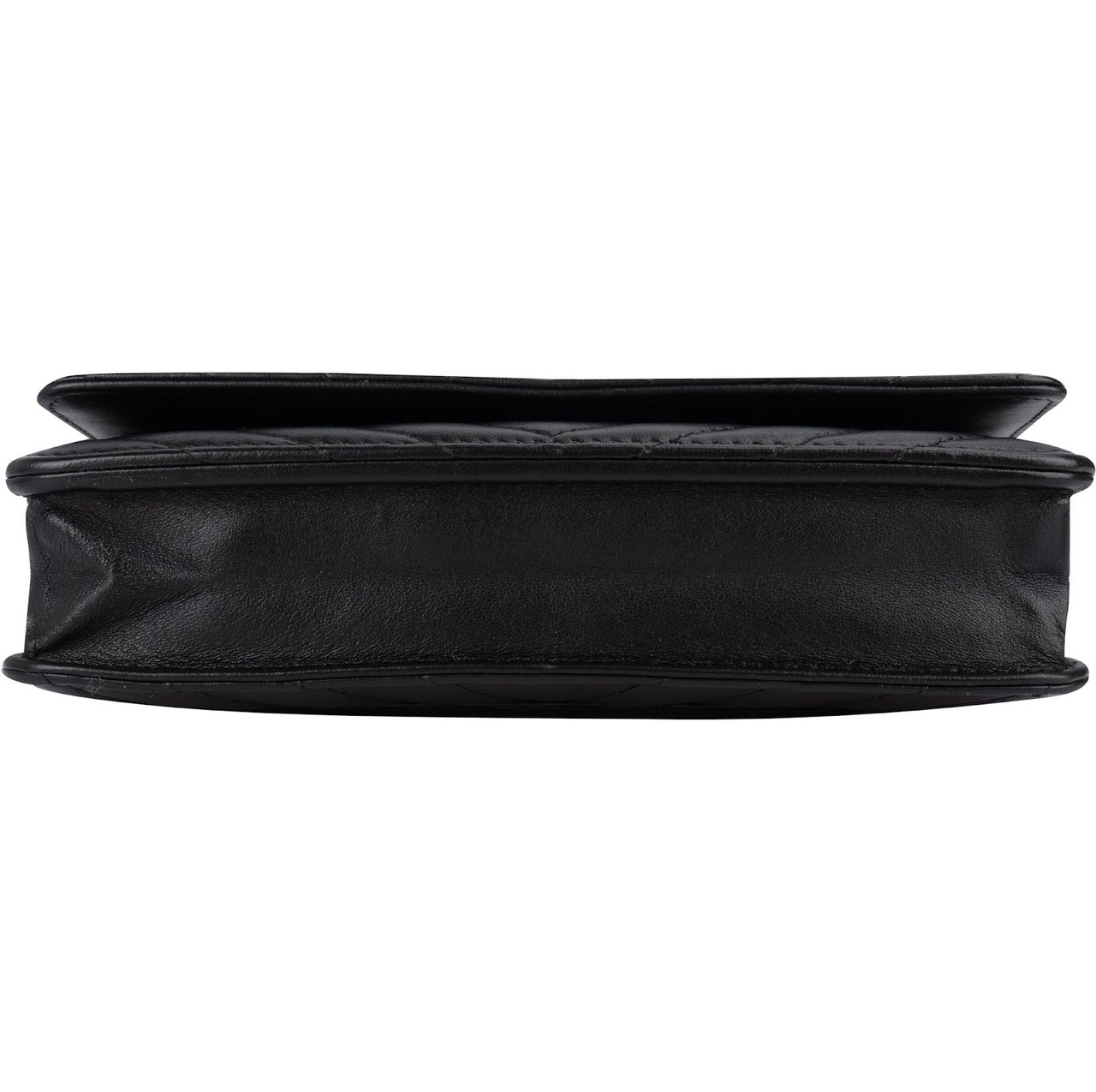 Chanel Chanel Quilted Chevron Lambskin Wallet on Chain Crossbody Bag Zwart