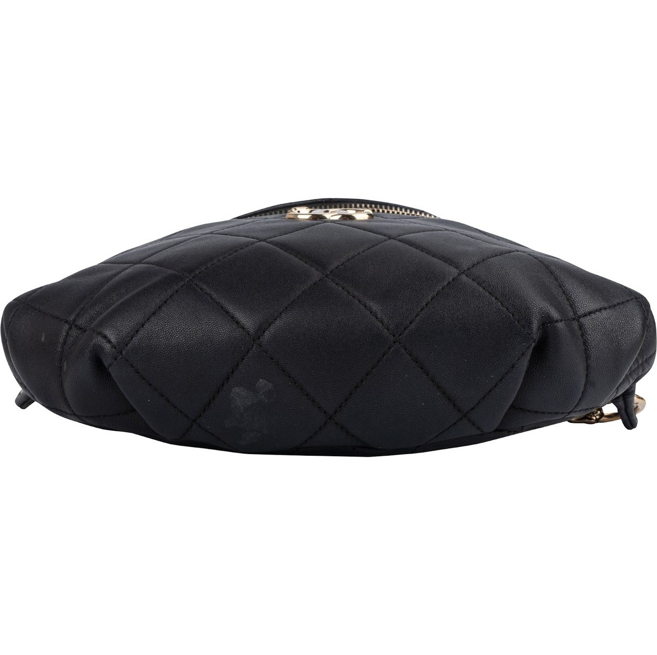 Chanel Quilted Lambskin CC Crossbody Waist Bumbag Zwart