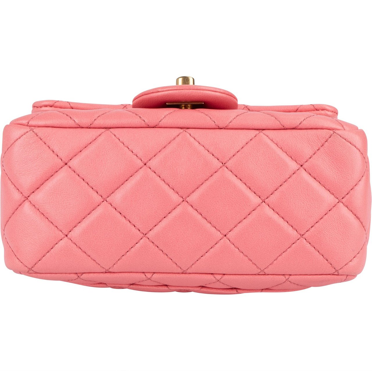 Chanel Chanel Quilted Lambskin Mini Rectangular Adjustable Single Flap Crossbody Bag Rood