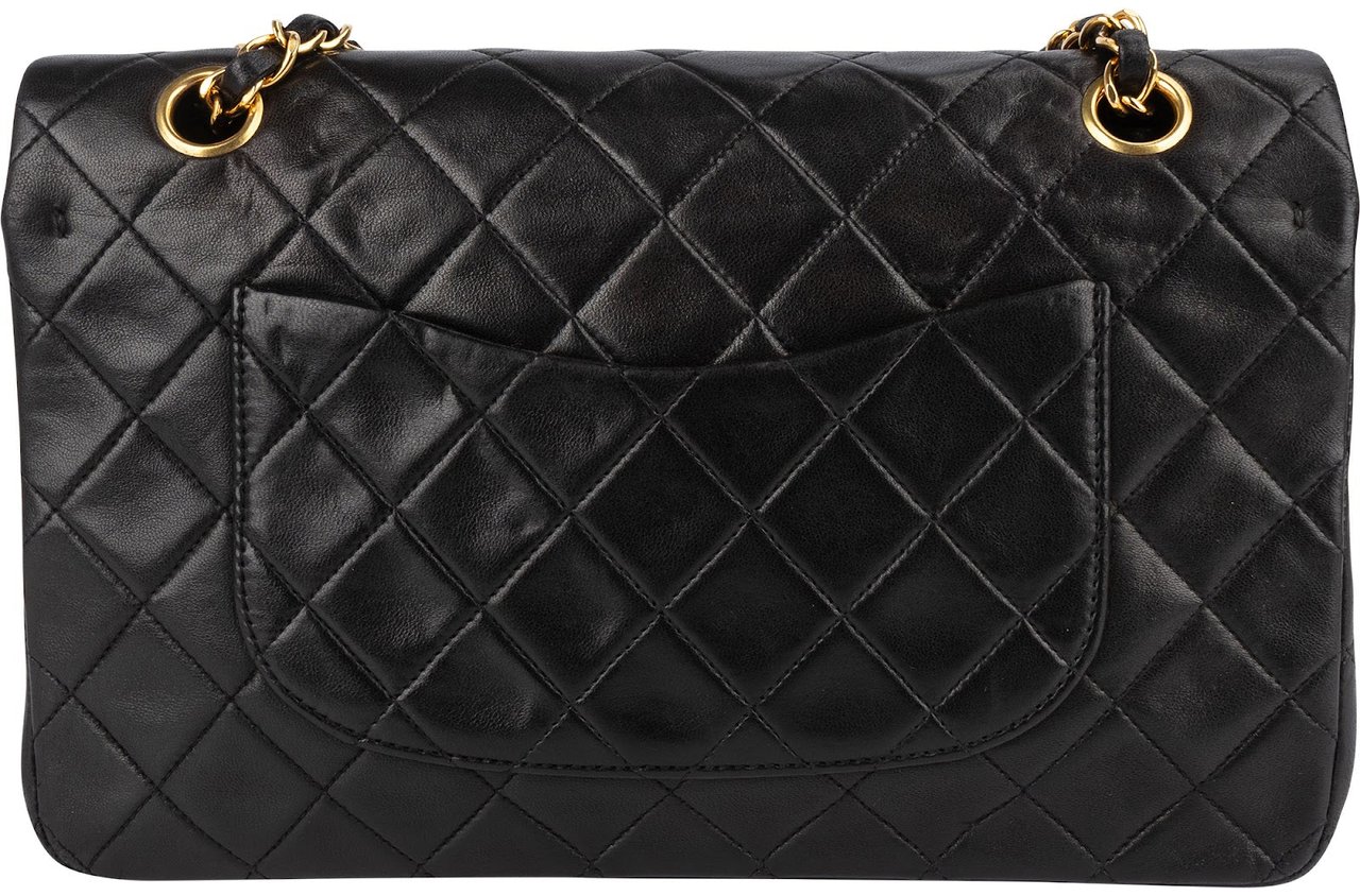 Chanel Chanel Quilted Lambskin 24K Gold Medium Double Flap Shoulder Bag Bruin