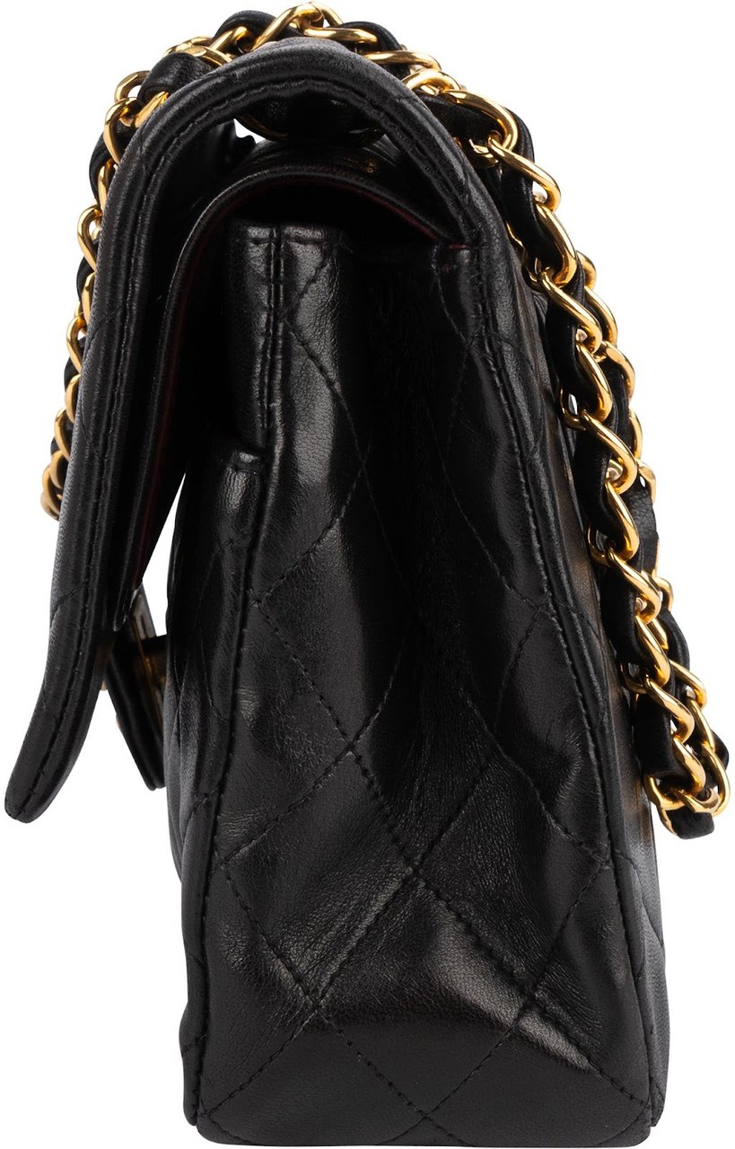 Chanel Chanel Quilted Lambskin 24K Gold Medium Double Flap Shoulder Bag Bruin