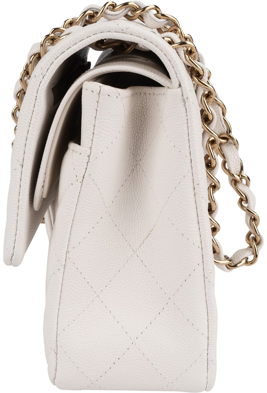 Chanel Chanel Quilted Caviar Leather Medium Double Flap Shoulder Bag Wit