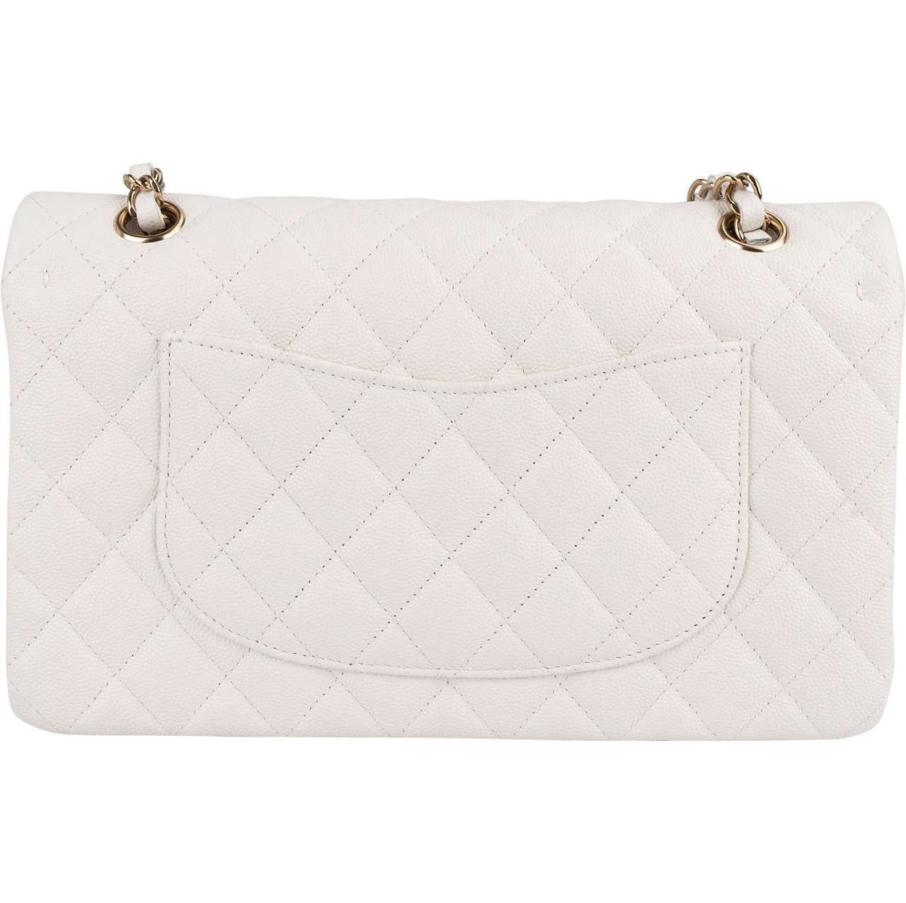 Chanel Chanel Quilted Caviar Leather Medium Double Flap Shoulder Bag Wit