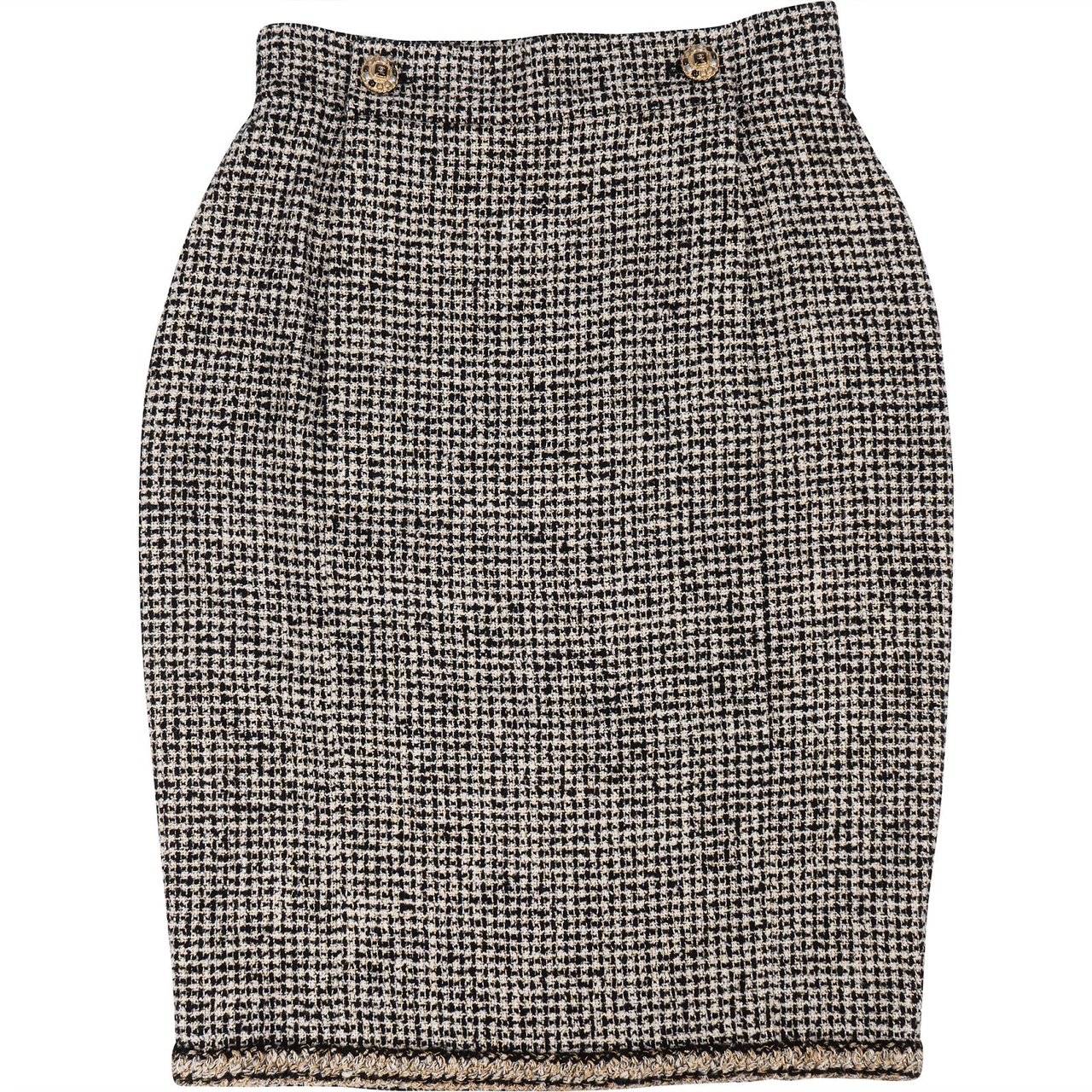 Chanel Chanel Multicolor Golden Lining Tweed Skirt (FR 44 / DE 42) Beige