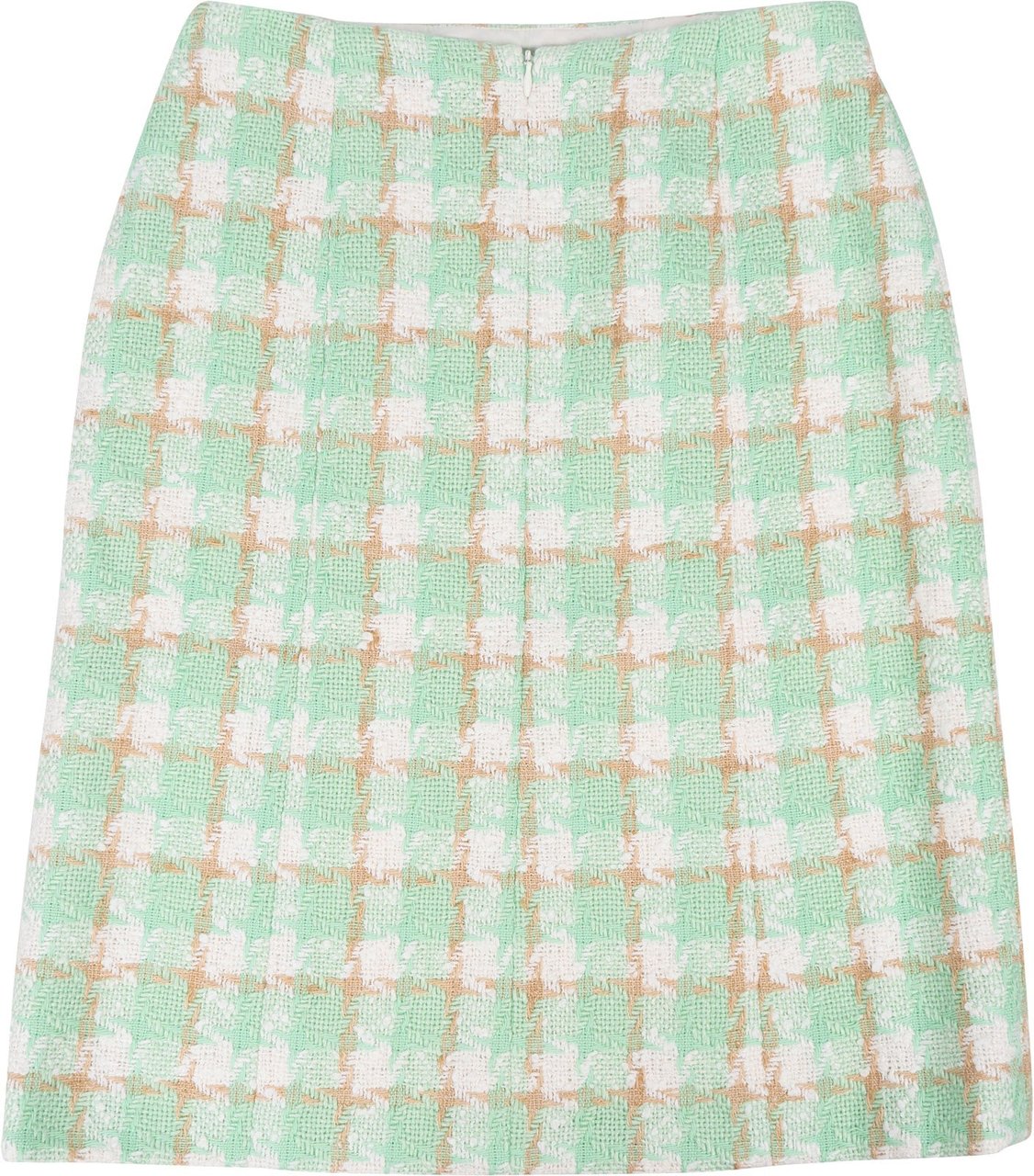 Chanel Green Multicolor Tweed Skirt (FR 44 / DE 42) Groen