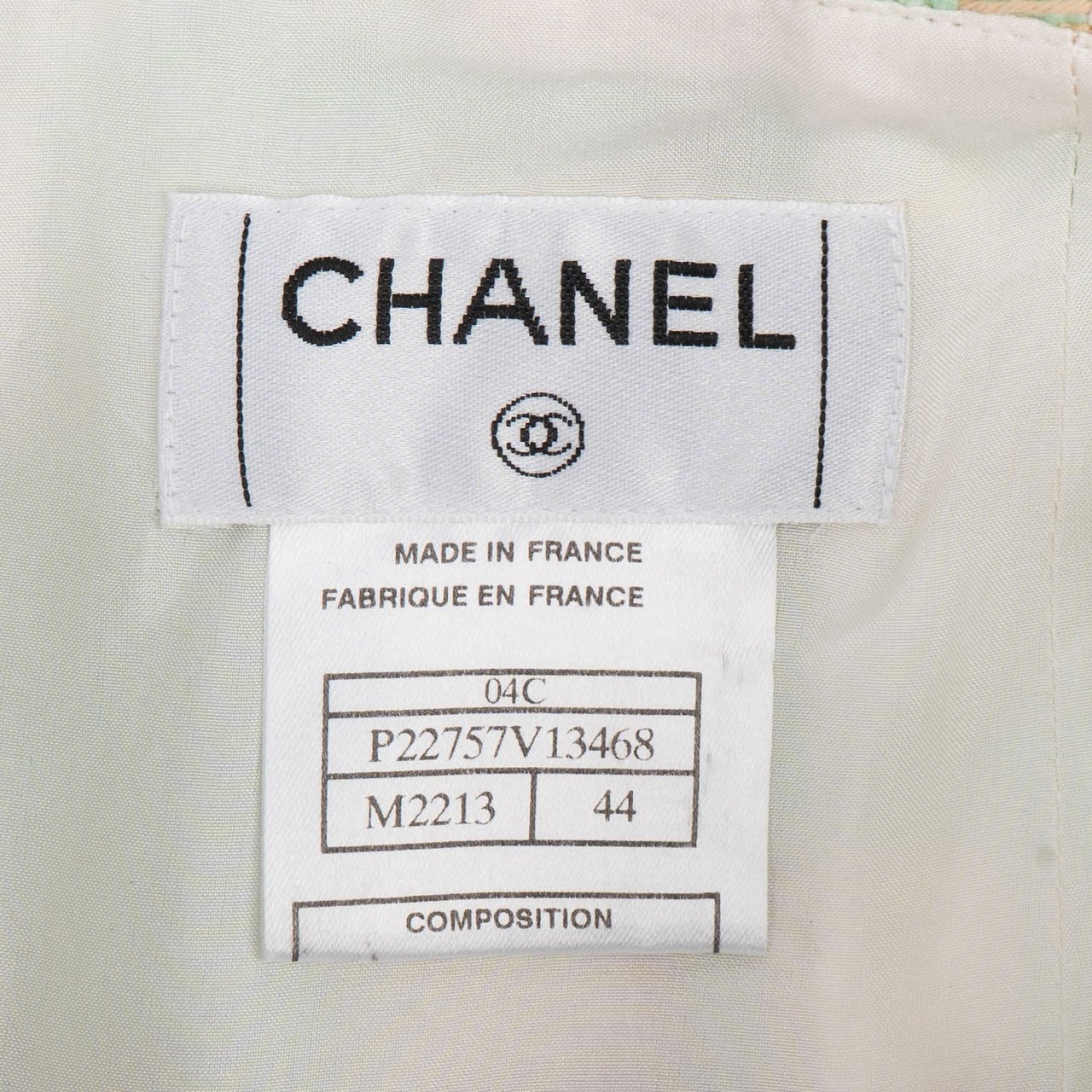 Chanel Green Multicolor Tweed Skirt (FR 44 / DE 42) Groen