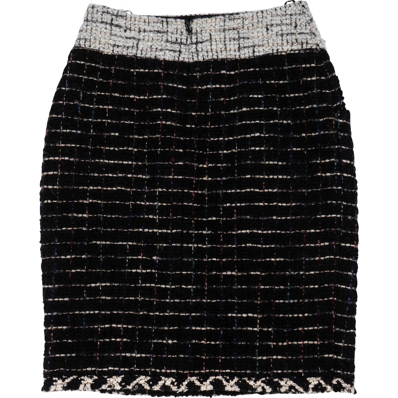 Chanel Multicolor Tweed Skirt (FR 44 / DE 42) Zwart