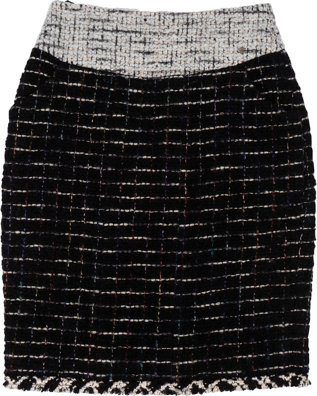 Chanel Multicolor Tweed Skirt (FR 44 / DE 42) Zwart