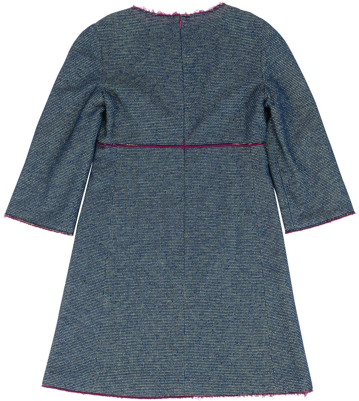 Chanel Multicolor Tweed Four Pocket Dress (FR 38 / DE 36) Blauw