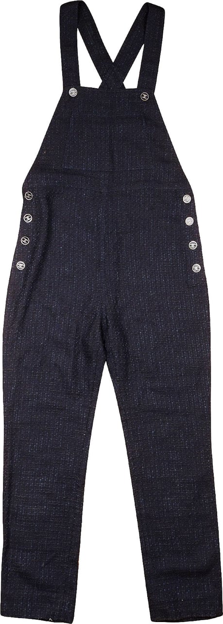 Chanel Pinstripe Tweed Overall (FR 34 / DE 32) Navy