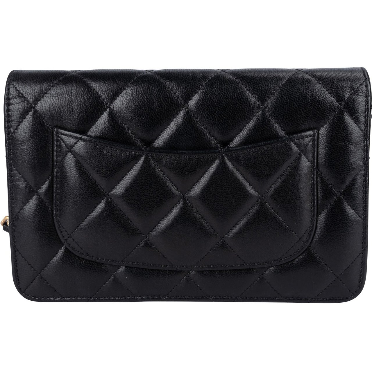 Chanel Quilted Calfskin Punk Grommet Wallet On Chain Crossbody Bag Zwart