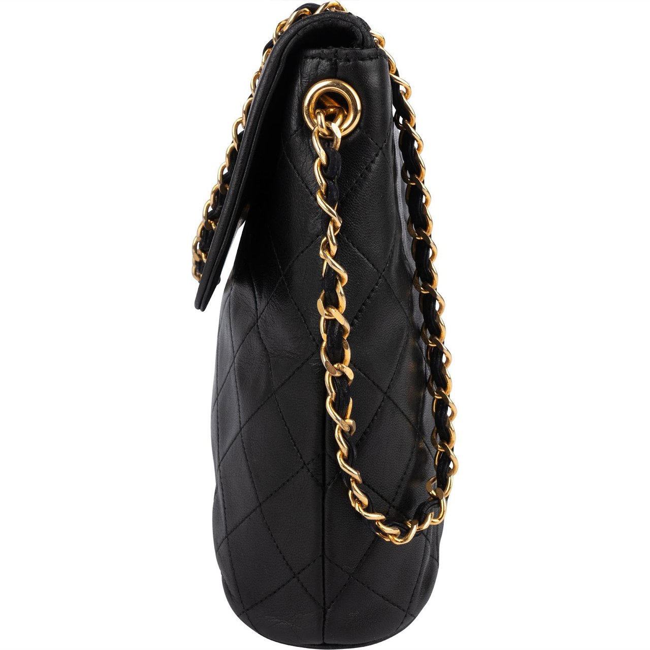 Chanel Quilted Lambskin CC Tassel Single Flap Crossbody Bag Zwart