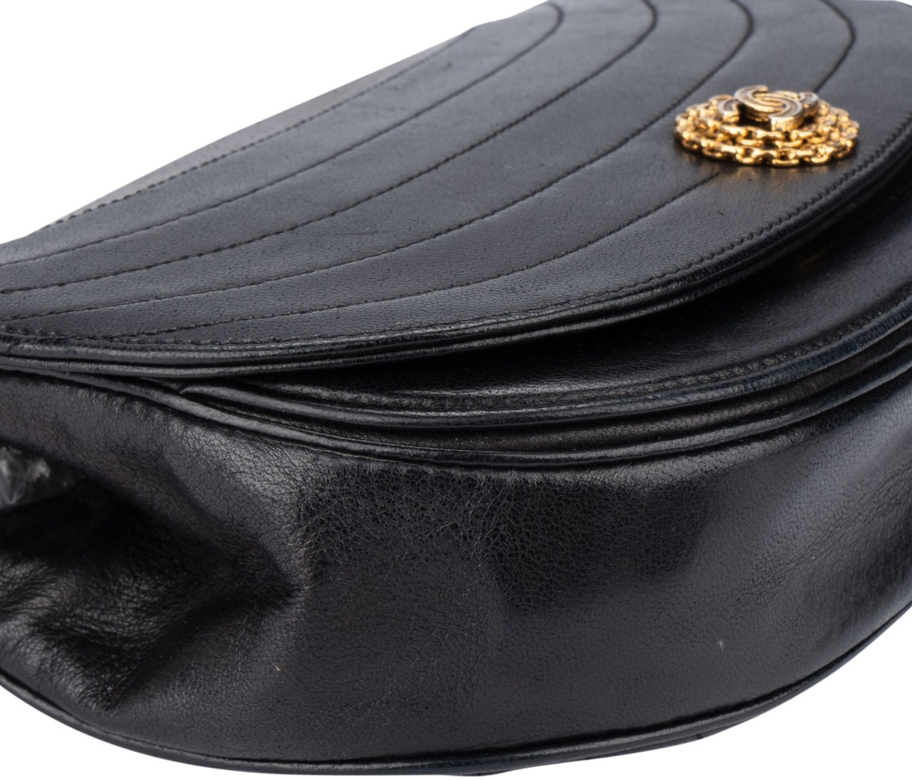 Chanel Chanel Stitched Halfmoon Single Flap Crossbody Bag Divers