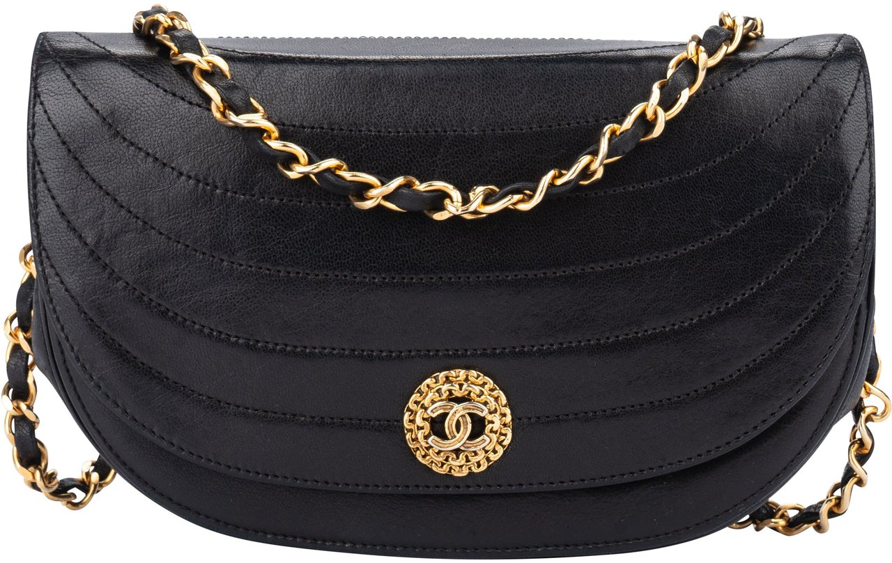 Chanel Chanel Stitched Halfmoon Single Flap Crossbody Bag Divers