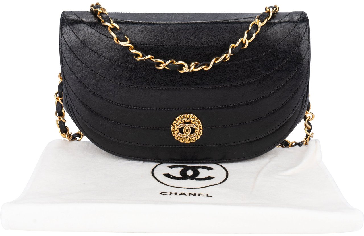 Chanel Chanel Stitched Halfmoon Single Flap Crossbody Bag Divers