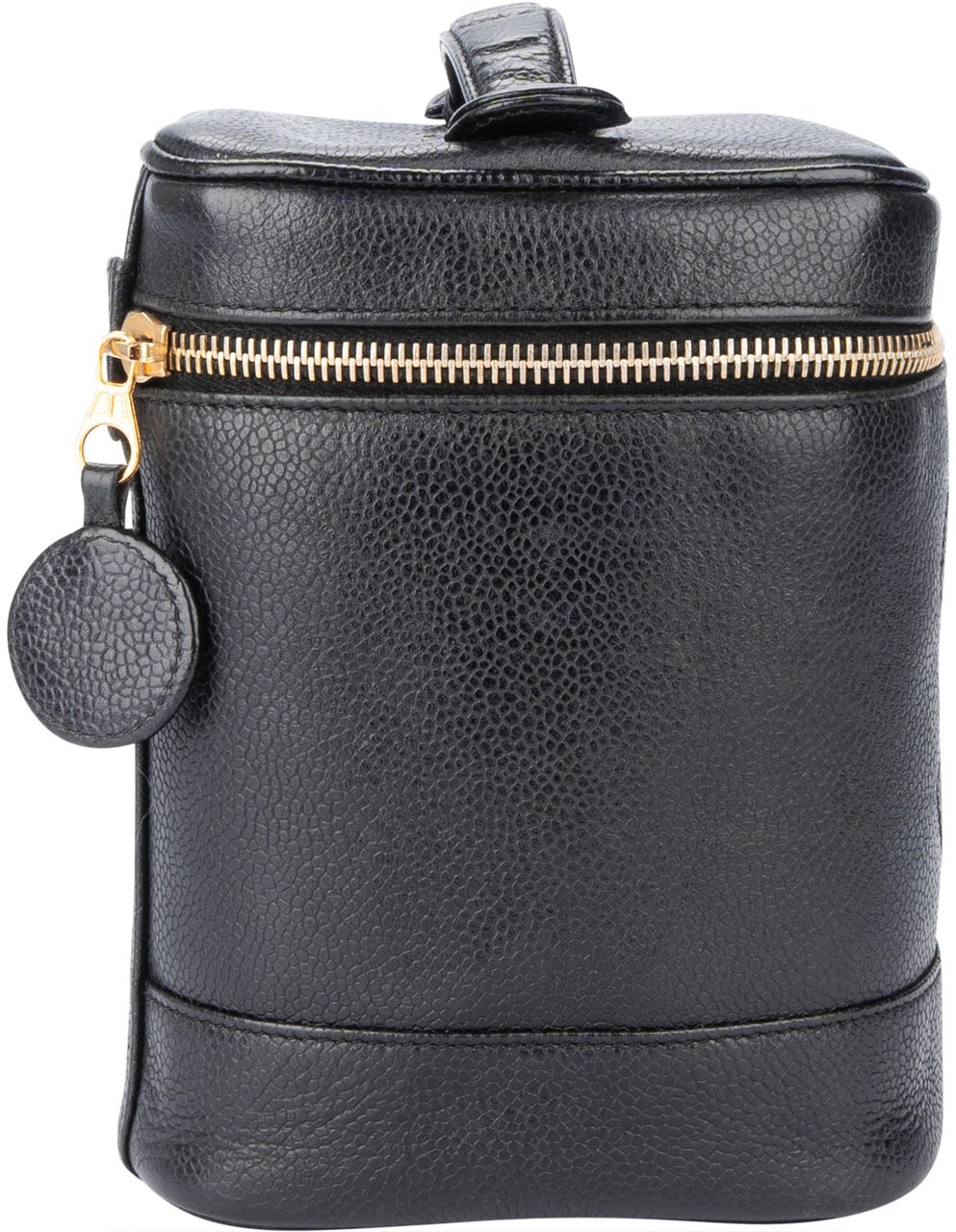 Chanel Chanel Noir Caviar Leather CC Leather Beauty Case Zwart