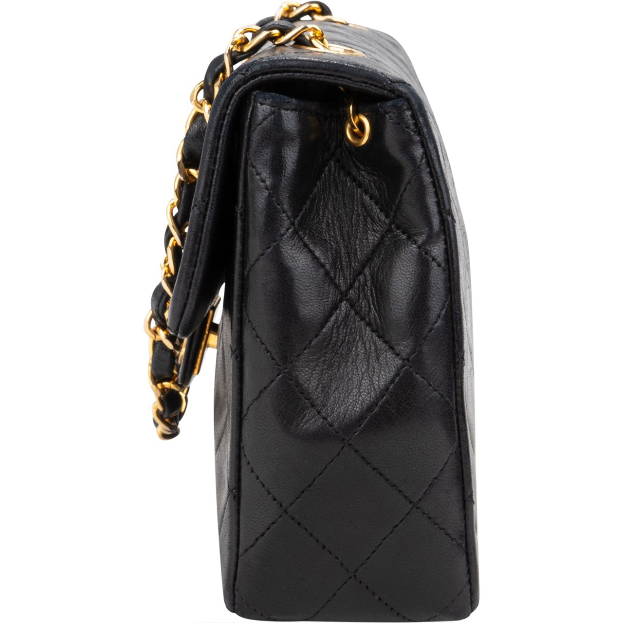 Chanel Chanel Quilted Lambskin 24K Gold Single Flap Crossbody Bag Divers