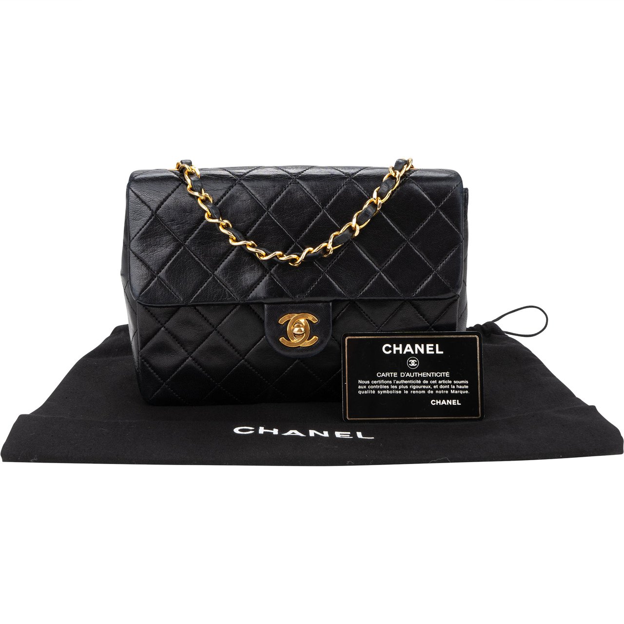 Chanel Chanel Quilted Lambskin 24K Gold Single Flap Crossbody Bag Divers