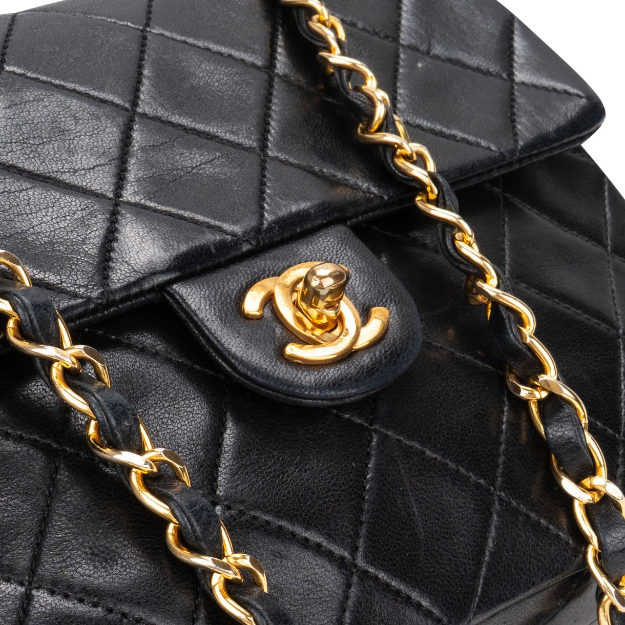 Chanel Chanel Quilted Lambskin 24K Gold Single Flap Crossbody Bag Divers