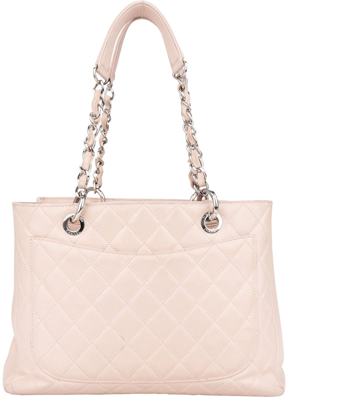 Chanel Rose Quilted Caviar Leather Palladium CC Shoulder Bag Divers