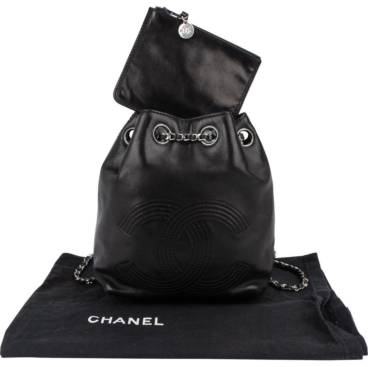 Chanel Chanel 22 Lambskin CC Small Drawstring Backpack Bruin