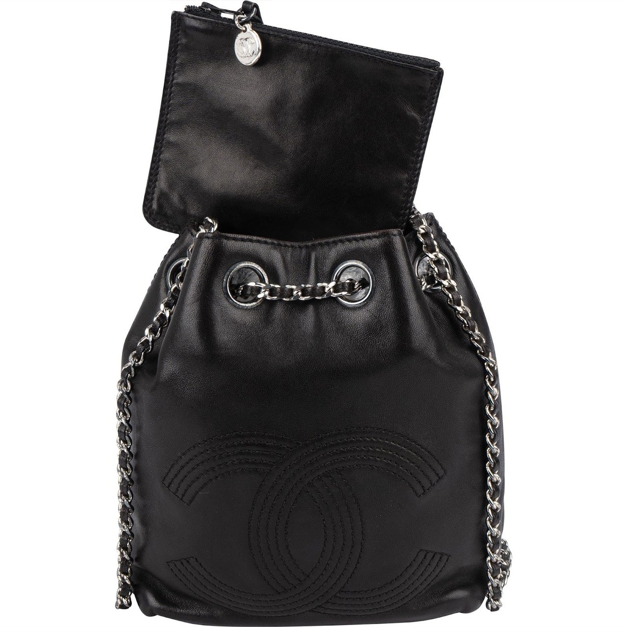 Chanel Chanel 22 Lambskin CC Small Drawstring Backpack Bruin