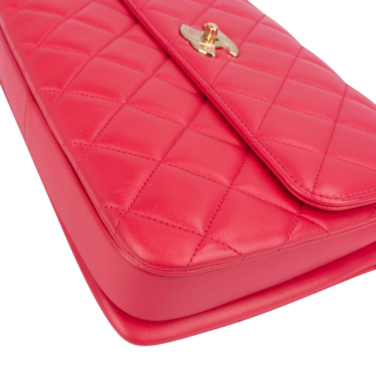 Chanel Chanel Quilted Lambskin Trendy CC Top Handle Handbag Rood