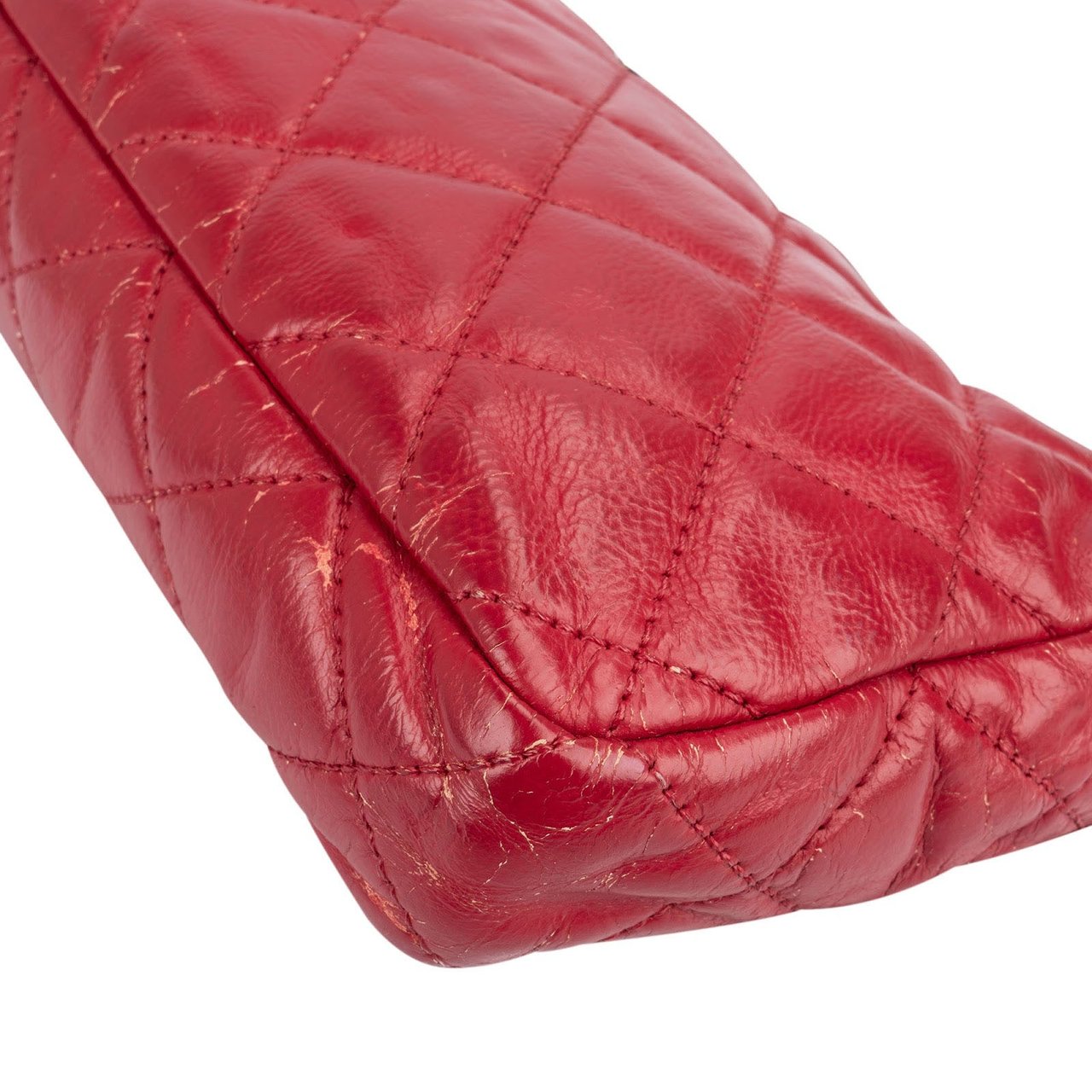 Chanel Chanel Quilted Lambskin Chain Around Mini Single Flap Shoulder Bag Rood