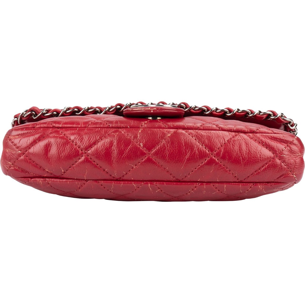 Chanel Chanel Quilted Lambskin Chain Around Mini Single Flap Shoulder Bag Rood