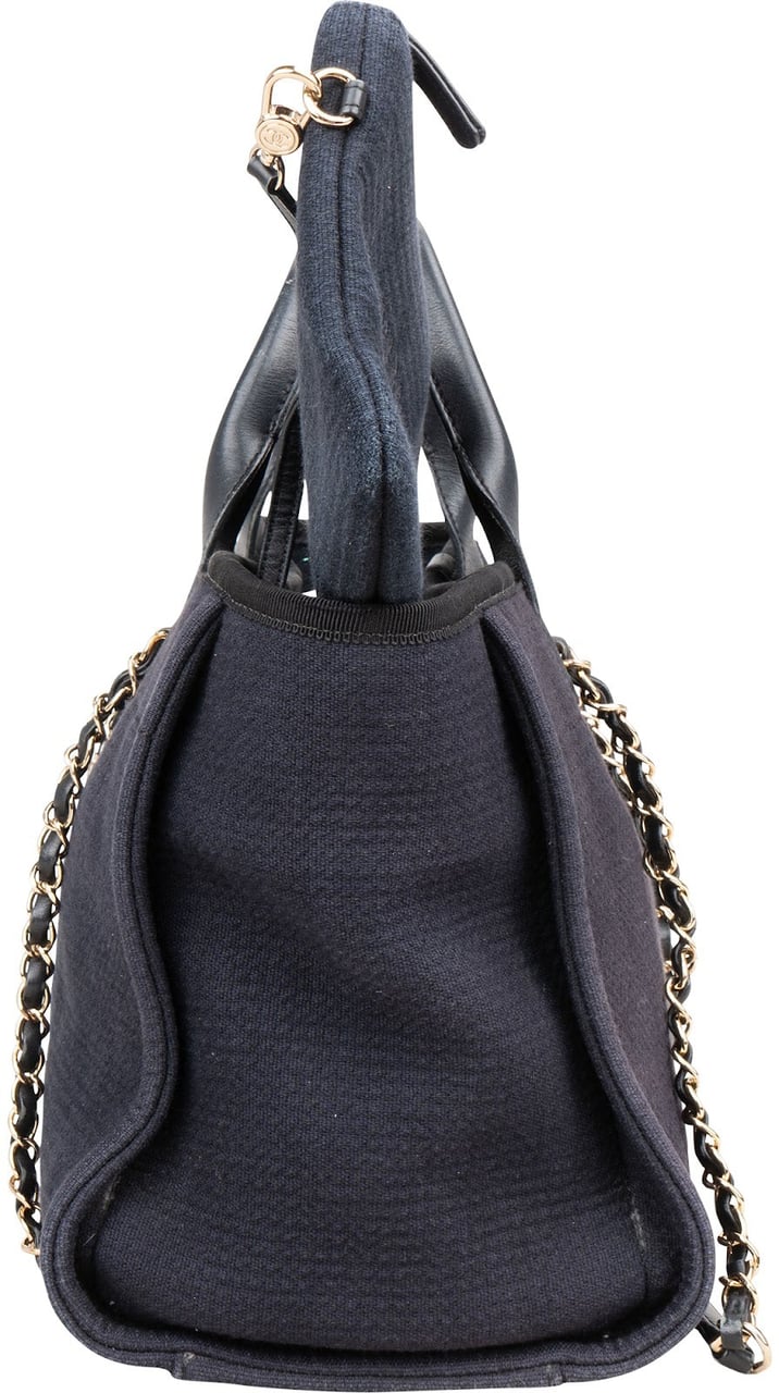 Chanel Chanel Tweed Cambon Deauville Handbag Blauw