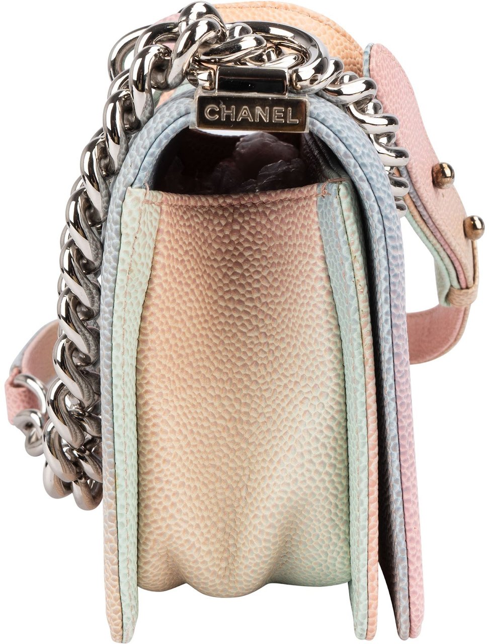 Chanel Chanel Rainbow Caviar Leather Boy Single Flap Crossbody Bag Divers