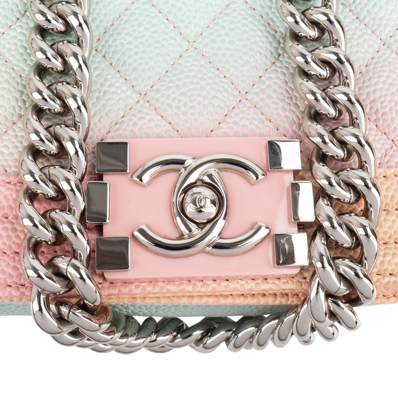 Chanel Chanel Rainbow Caviar Leather Boy Single Flap Crossbody Bag Divers