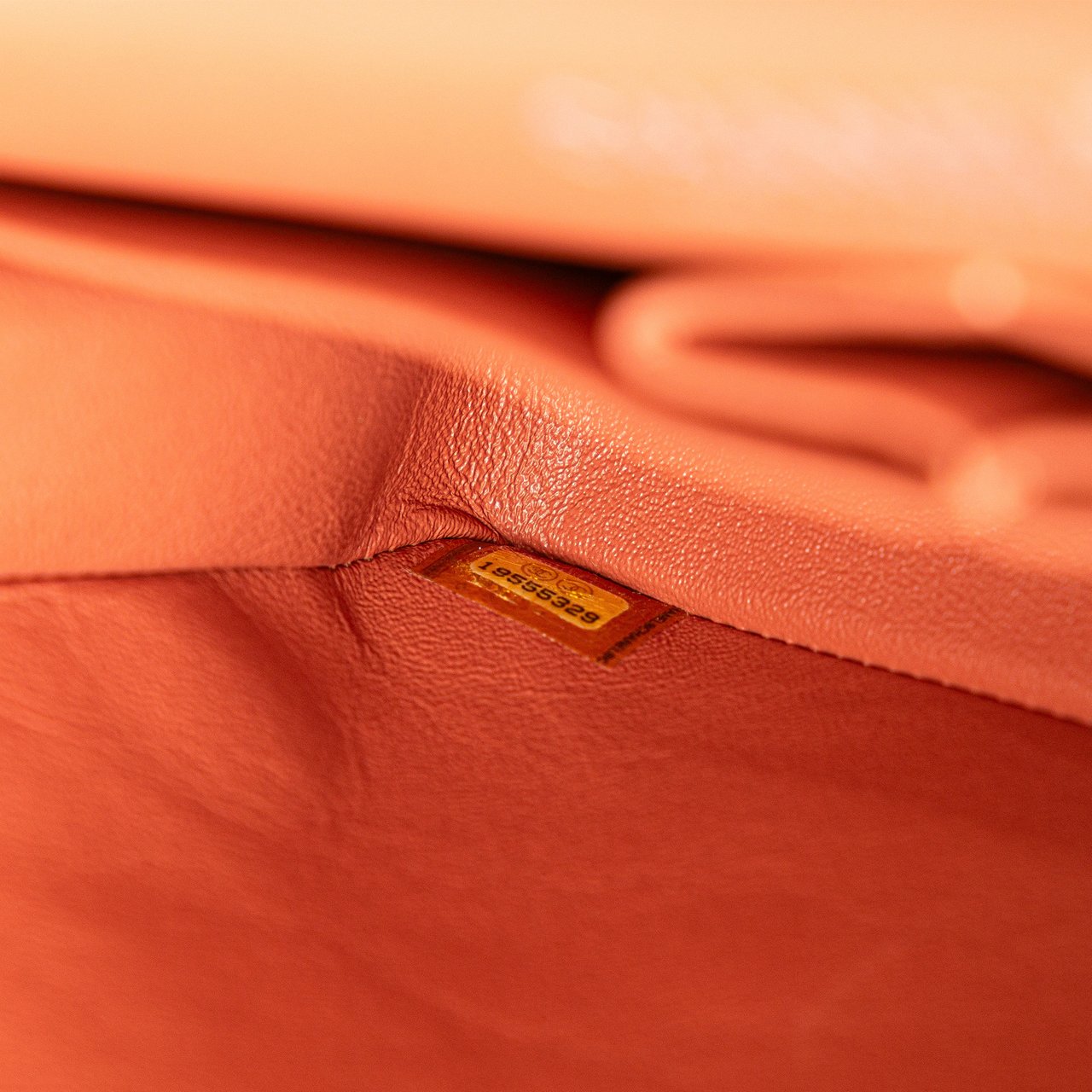 Chanel Medium Classic Lambskin Double Flap Oranje