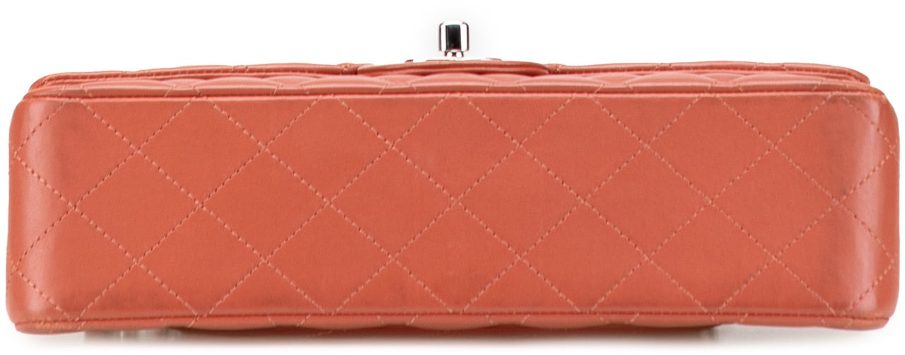 Chanel Medium Classic Lambskin Double Flap Oranje