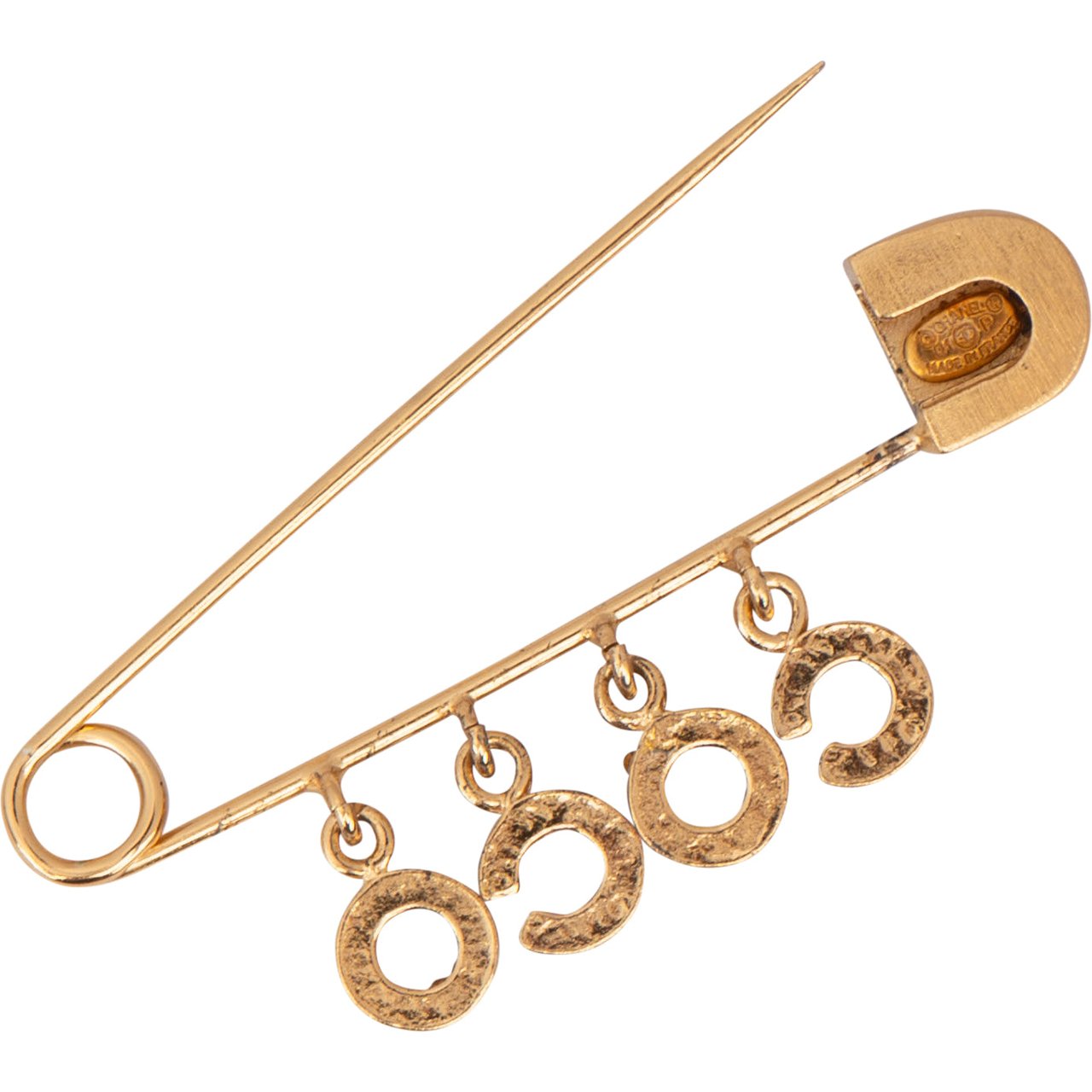 Chanel Chanel Crystal Safety Pin Brooch Divers