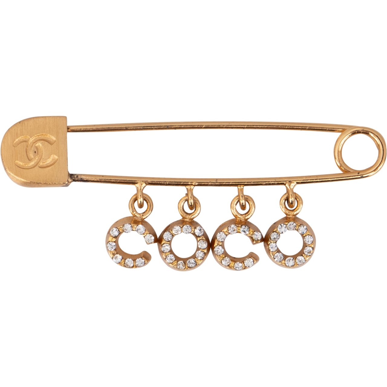 Chanel Chanel Crystal Safety Pin Brooch Divers