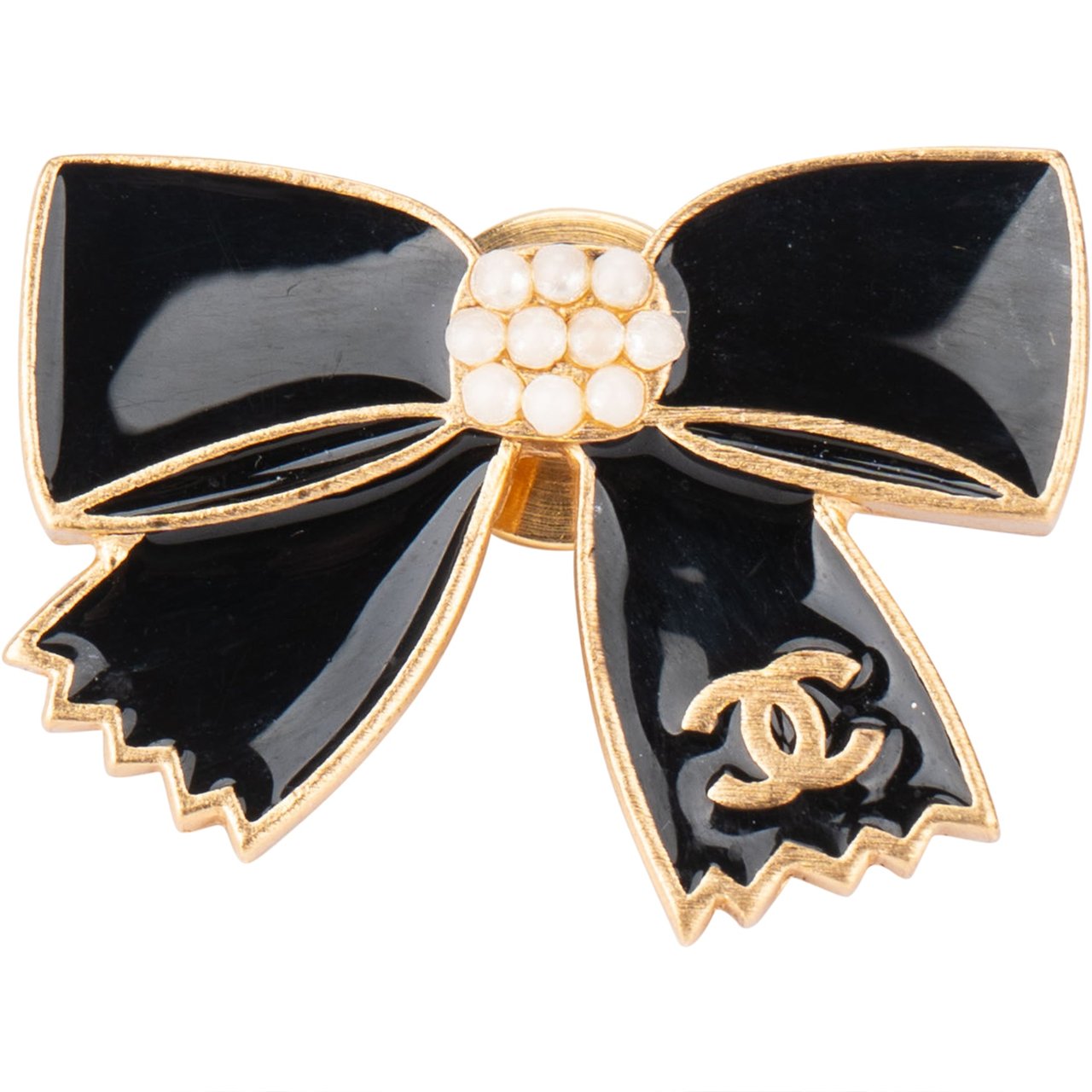 Chanel Chanel Emaille Ribbon CC Brooch Divers