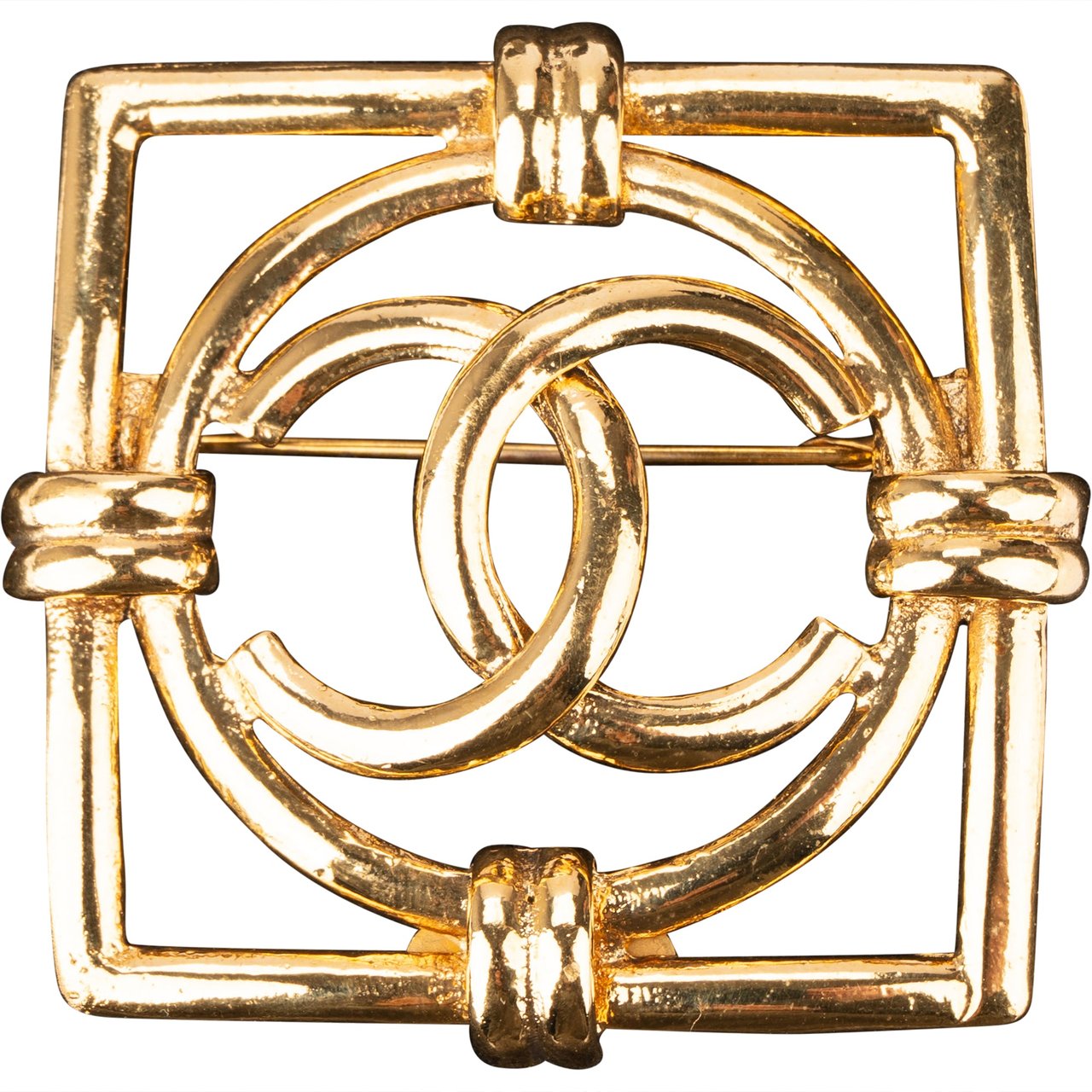 Chanel Chanel Golden Square CC Brooch Divers