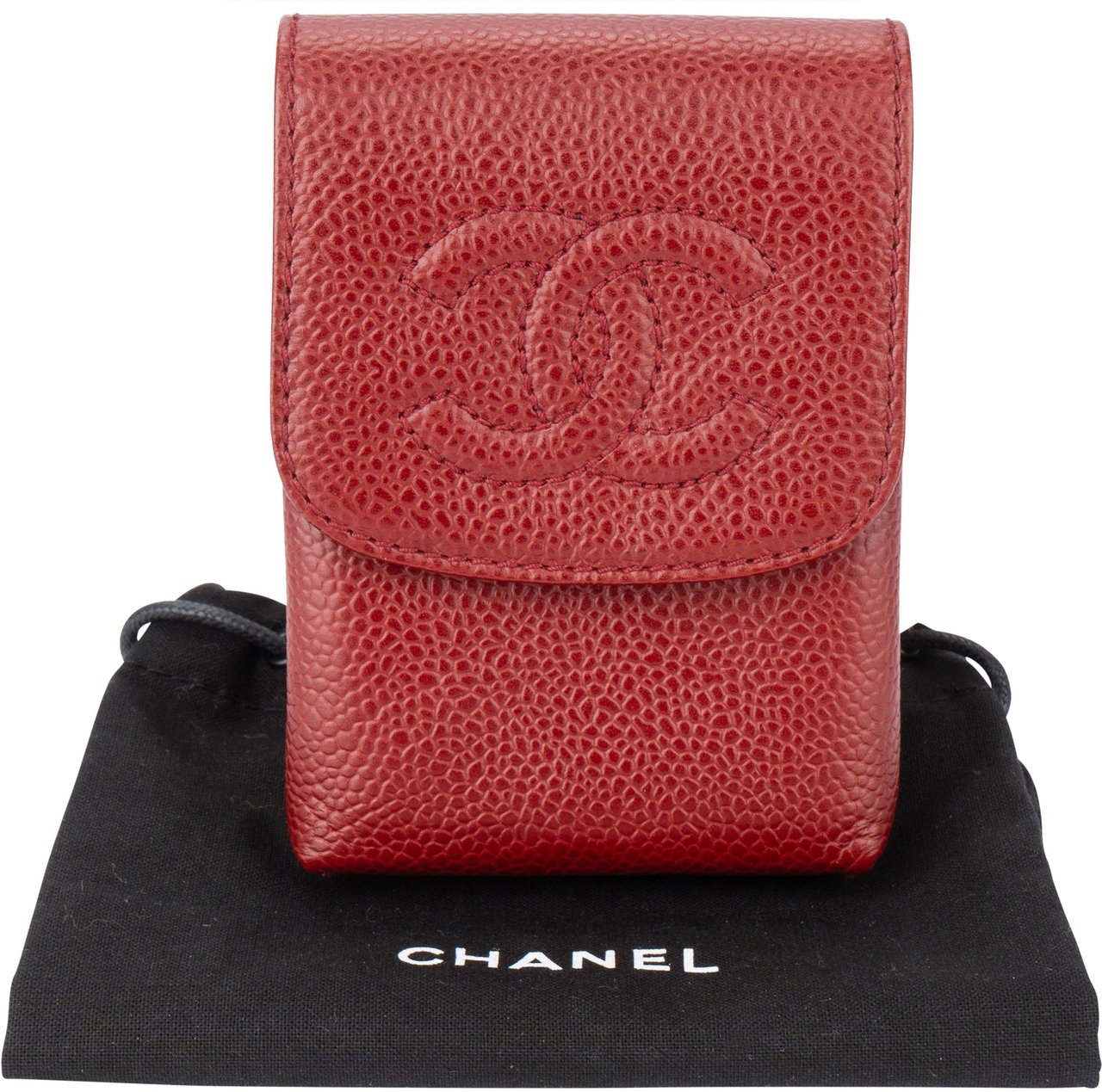 Chanel Chanel Bordeaux Caviar Leather Cigarettes Case Divers